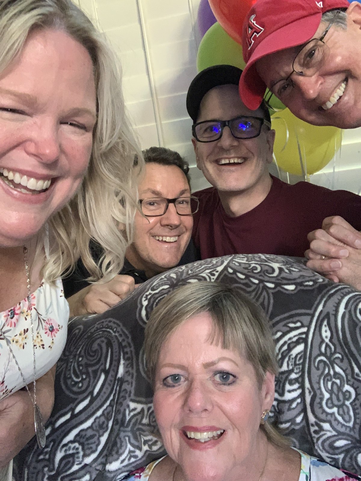 Brooke celebrating with her family